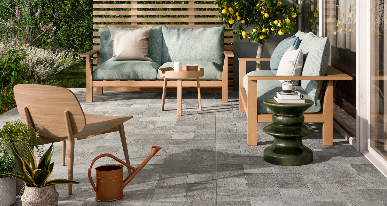 Salons extérieurs avec Panaria Ceramica